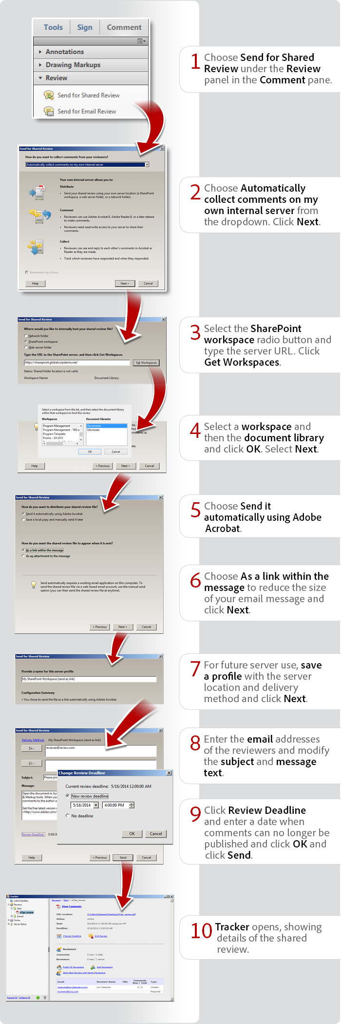 How to set up a shared review using SharePoint and Acrobat XI