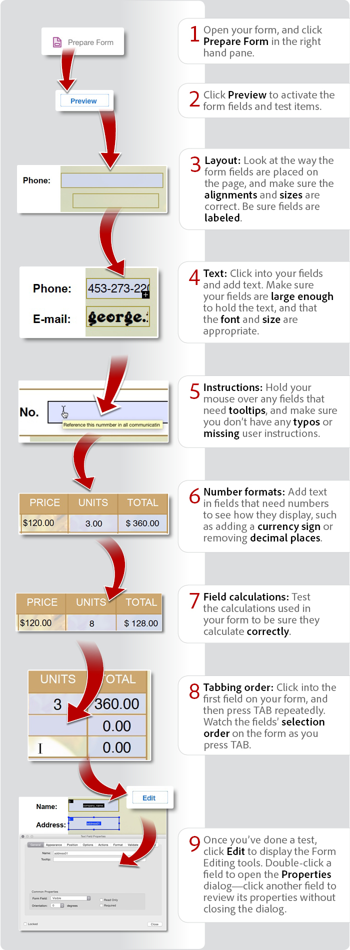 Test a fillable form using Acrobat DC